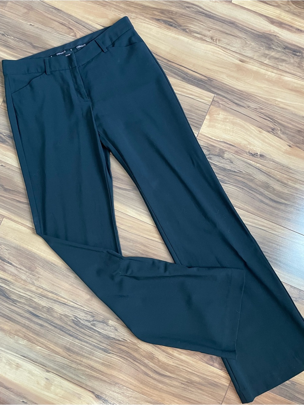 Express Wide Leg Black Dress Pants wool blend size 6 long like new